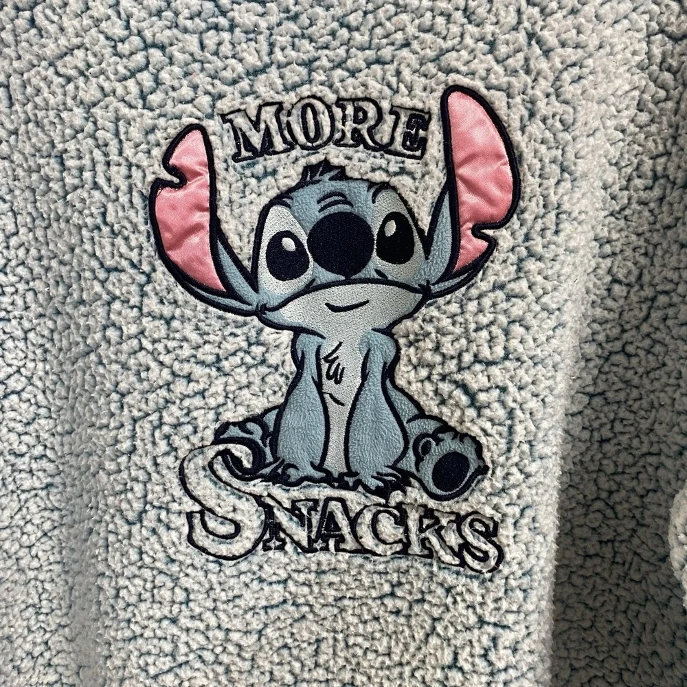 Disney Lilo & Stitch Faux Fur Soft Sleepwear Top Sweatshirt ‎ 2X 18w-20w Blue - Picture 2 of 6